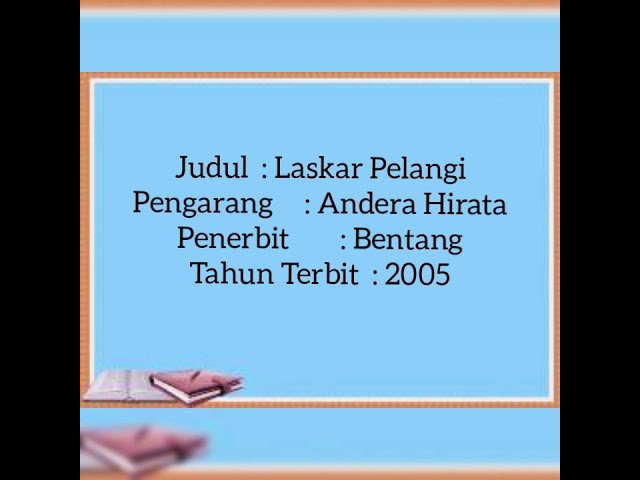 Resensi buku fiksi LASKAR PELANGI