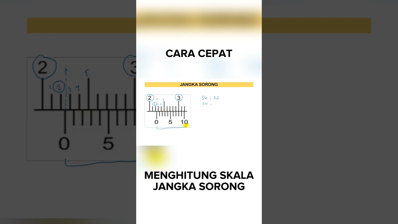 Cara cepat menghitung skala jangka sorong fisika kelas 10 #pengukuran #fisika #jangkasorong