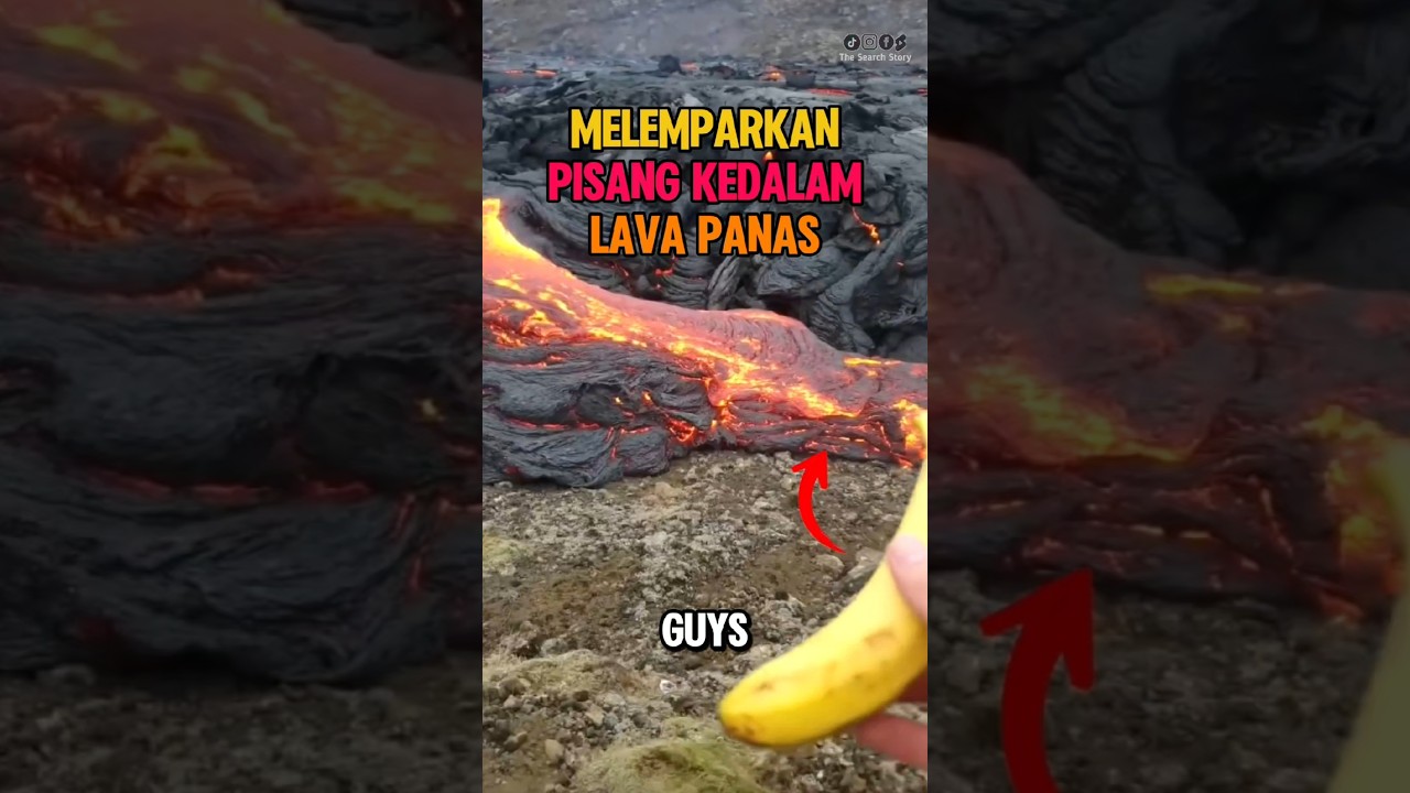 Lava Panasnya Bisa Sampai 1200°C #fakta #unik #informasi
