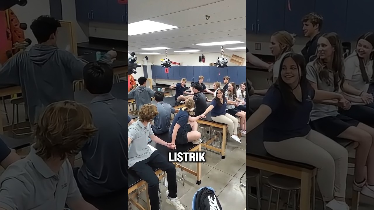 Cara Cerdas GURU FISIKA Eksperimen Listrik Statis 😳🤯 #shortvideo #trending #viralvideo