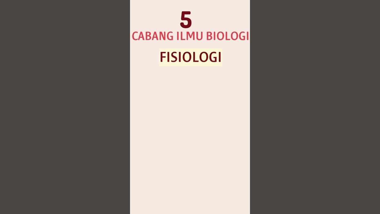 5 Cabang ilmu biologi #pembelajaran #edukasi #materibelajar #materibiologi #ipa #sains #biology